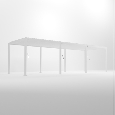 Titan Aluminium Metal Pergola in Chalk White - 9.0m x 3.0m Free Standing