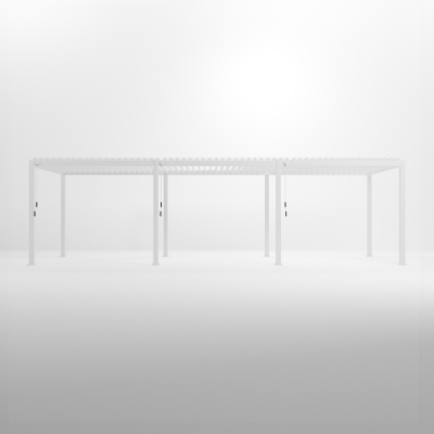 Titan Aluminium Metal Pergola in Chalk White - 9.0m x 3.0m Free Standing