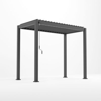 Titan Aluminium Metal Pergola in Graphite Grey - 3.0m x 1.5m Free Standing