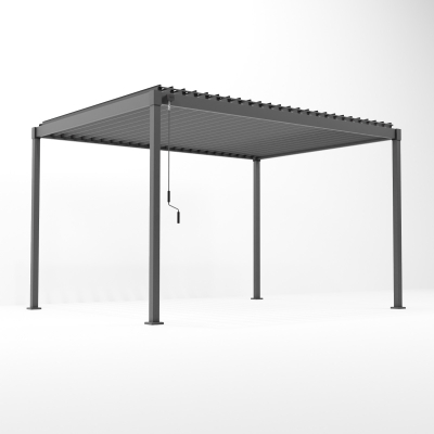 Shadow Metal Pergola in Graphite Grey - 4.0m x 3.0m Free Standing