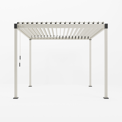 Shadow Metal Pergola in Pebble - 3.0m x 3.0m Free Standing