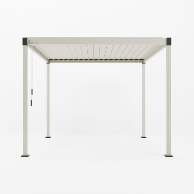 Shadow Metal Pergola in Pebble - 3.0m x 3.0m Free Standing