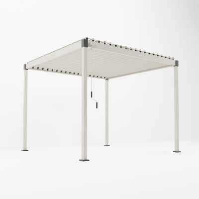 Shadow Metal Pergola in Pebble - 3.0m x 3.0m Free Standing