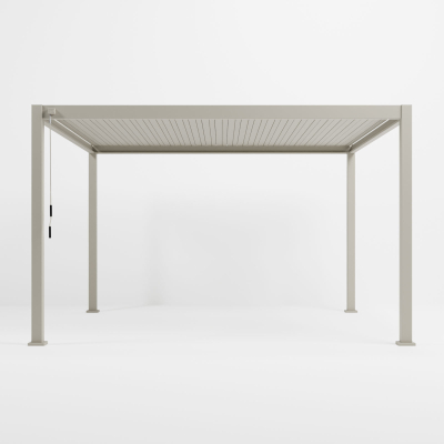 Titan Aluminium Metal Pergola in Pebble - 3.6m x 3.0m Free Standing