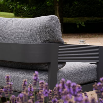 Millie Aluminium 3 Seater Sofa Lounging Set in Graphite Grey