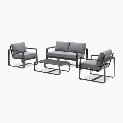 Chase Aluminium 2 Seater Sofa Lounging Set in Graphite Grey