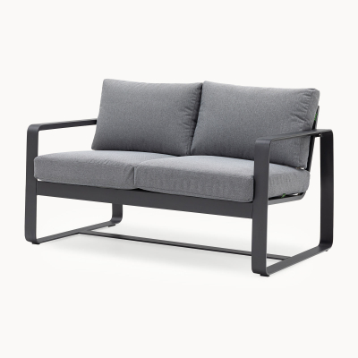 Chase Aluminium 2 Seater Sofa Lounging Set in Graphite Grey