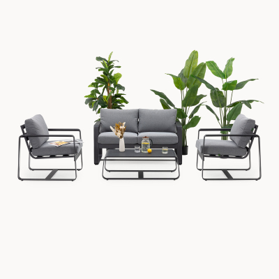 Chase Aluminium 2 Seater Sofa Lounging Set in Graphite Grey