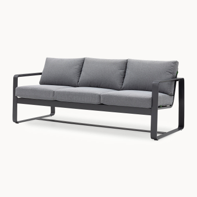 Chase Aluminium 3 Seater Sofa Lounging Set in Graphite Grey