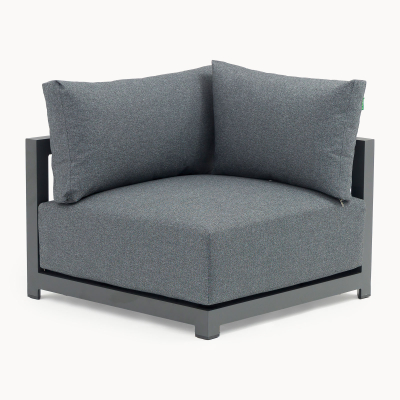 Rex Aluminium Corner Sofa Lounging Set in Graphite Grey