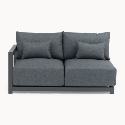 Rex Aluminium Corner Sofa Lounging Set in Graphite Grey