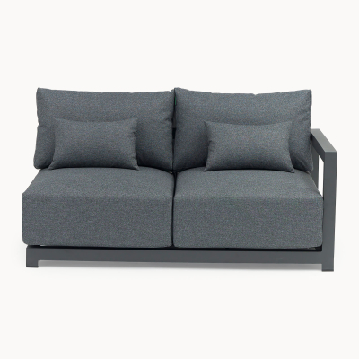 Rex Aluminium Corner Sofa Lounging Set in Graphite Grey