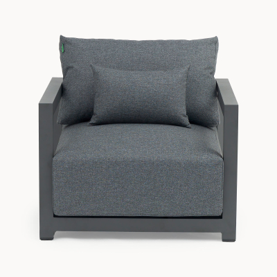 Rex Aluminium 3 Seat Sofa Lounging Set in Graphite Grey