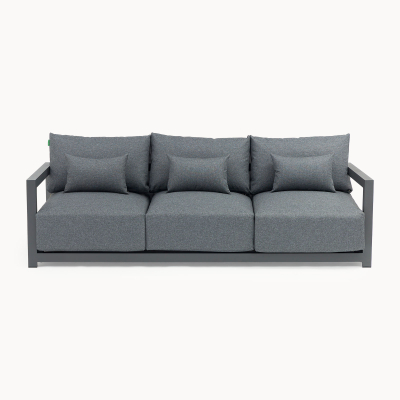 Rex Aluminium 3 Seat Sofa Lounging Set in Graphite Grey