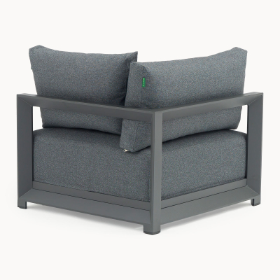 Rex Aluminium Lounging Corner Piece in Graphite Grey