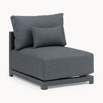 Rex Aluminium Lounging Middle Piece in Graphite Grey