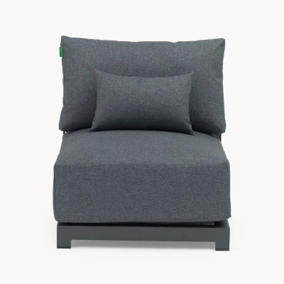 Rex Aluminium Lounging Middle Piece in Graphite Grey