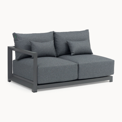 Rex Aluminium Lounging Right Handed Piece in Graphite Grey