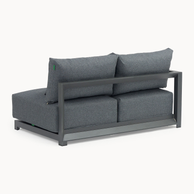 Rex Aluminium Lounging Right Handed Piece in Graphite Grey