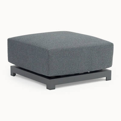 Rex Aluminium Lounging Footstool in Graphite Grey