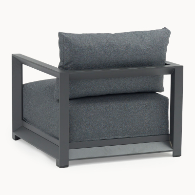 Rex Aluminium Lounging Armchair in Graphite Grey