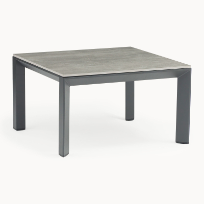 Rex Aluminium Square Coffee Table in Graphite Grey