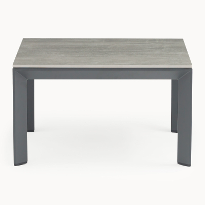 Rex Aluminium Square Coffee Table in Graphite Grey