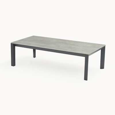 Rex Aluminium Rectangular Coffee Table in Graphite Grey