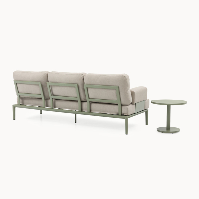 Yasmin Aluminium 3 Seater Sofa Lounging Set in Avocado