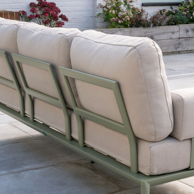 Yasmin Aluminium 3 Seater Sofa Lounging Set in Avocado