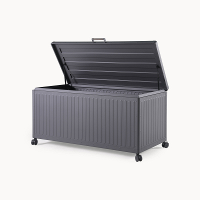 Large Panelled Aluminium Storage Box in Graphite Grey