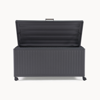 Large Panelled Aluminium Storage Box in Graphite Grey