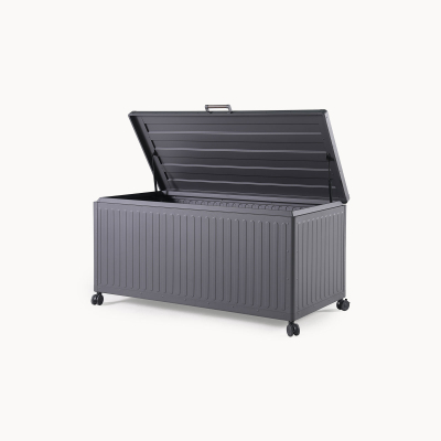 Medium Panelled Aluminium Storage Box in Graphite Grey