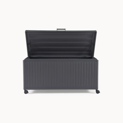 Medium Panelled Aluminium Storage Box in Graphite Grey