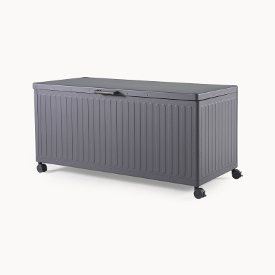 Medium Panelled Aluminium Storage Box in Graphite Grey