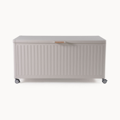 Medium Panelled Aluminium Storage Box in Pebble