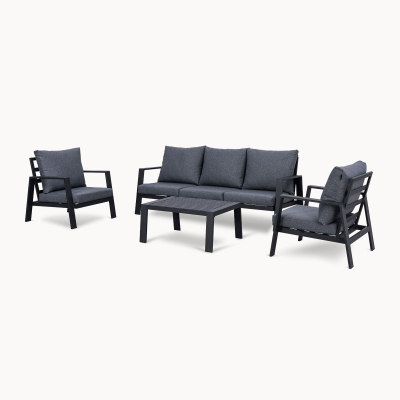 Franklin Aluminium 3 Seater Sofa Lounging Set in Graphite Grey