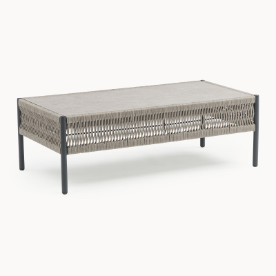 Sophia Rattan Aluminium Large Corner Sofa Lounging Set in Mottled Grey