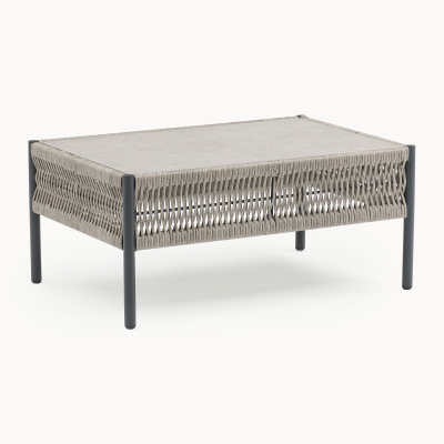 Sophia Rattan Aluminium 2 Setaer Sofa Lounging Set in Mottled Grey