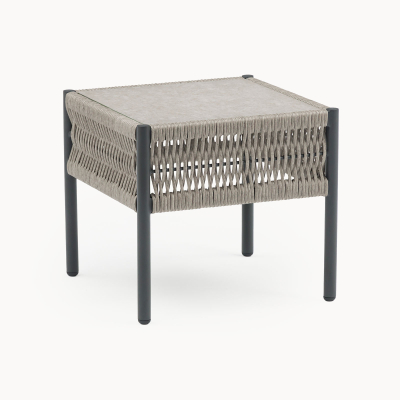 Sophia Rattan Aluminum 5 Piece Lounging Set in Mottled Grey