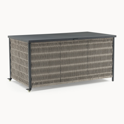 Sophia Rattan Aluminium Storage Box in Mottled Grey