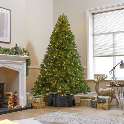 60cm Round Metal Tree Skirt in Black Nickel