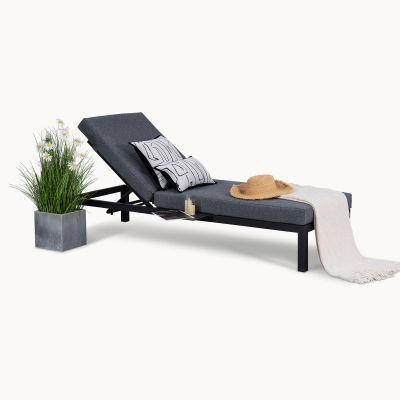 Maxwell Aluminium Sun Lounger in Graphite Grey