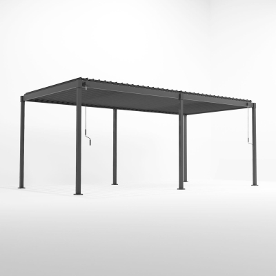 Shadow Metal Pergola in Graphite Grey - 6.0m x 3.0m Free Standing