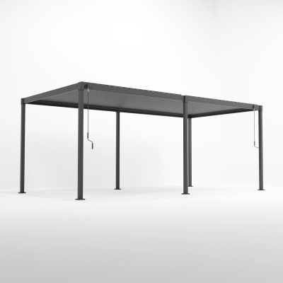 Shadow Metal Pergola in Graphite Grey - 6.0m x 3.0m Free Standing