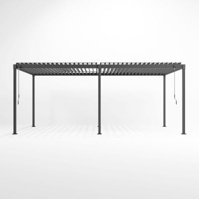 Shadow Metal Pergola in Graphite Grey - 6.0m x 3.0m Free Standing