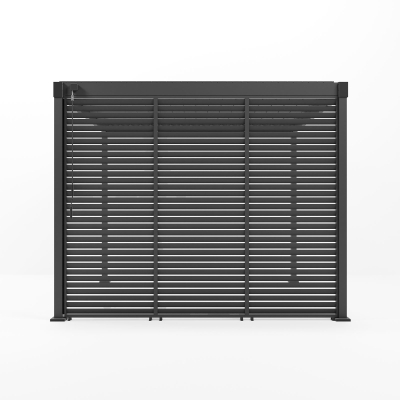 Shadow Metal Louvre Side Panel - 1.0m x Single Panel in Graphite Grey