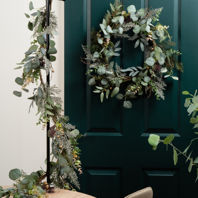 Artificial Rustic Eucalyptus Christmas Garland