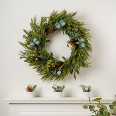 Artficial Winter Foliage Extra Large Christmas Wreath