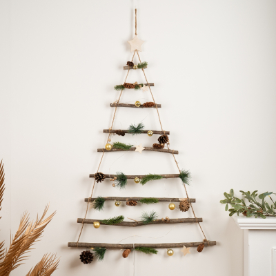 Hanging Christmas Tree Ladder Lit Wall Decoration